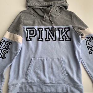 PINK Blue and Grey Hoodie